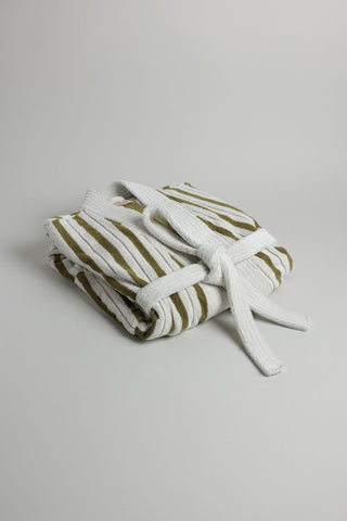 Baina Sulis - Heavy weight Bath Robe -Caper & Chalk