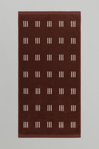 Baina Claremont Bath Towel - Mudbrick & Creme