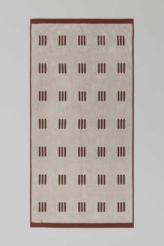 Baina Claremont Bath Towel - Mudbrick & Creme