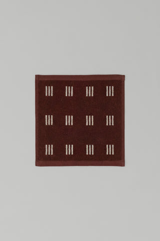 Baina Selene Face Cloth - Mudbrick & Creme