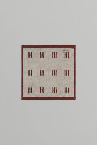 Baina Selene Face Cloth - Mudbrick & Creme