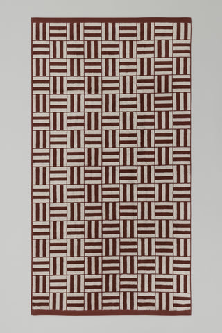 Baina Willis Pool Towel - Mudbrick & Creme