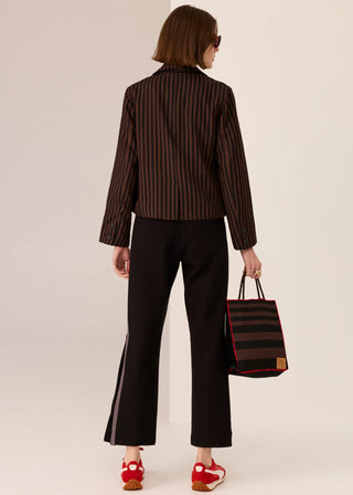 POL Cassidy Track Pant - Black/Chocolate/Charcoal