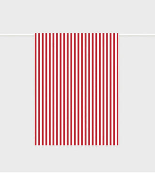 Father Rabbit Tea Towel - French Nautical Red Stripe