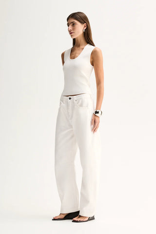Elka Collective Mayfield Denim Pant - Ivory