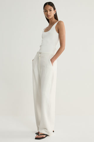 Elka Collective Elena Knit Top - White