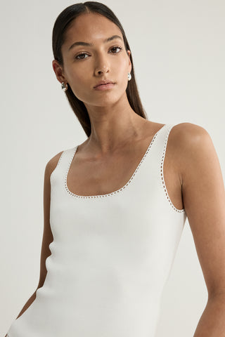 Elka Collective Elena Knit Top - White