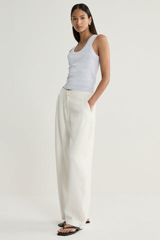 Elka Collective Celia Knit Top - Pale Blue Marle