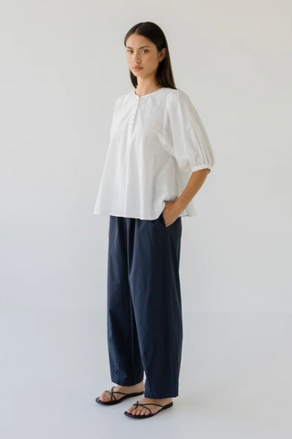 Sophie Shell Buttons Blouse - Chalk