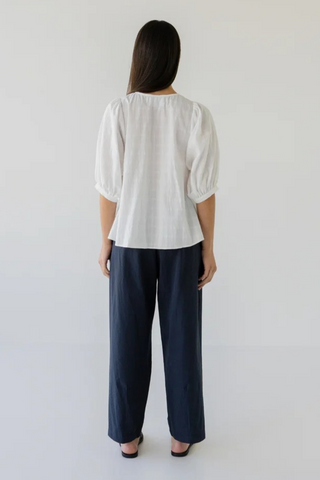 Sophie Shell Buttons Blouse - Chalk