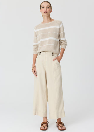 Pol Rosin Stripe Knit - Pebble/Chalk