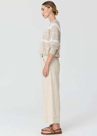 Pol Rosin Stripe Knit - Pebble/Chalk