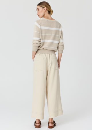 Pol Rosin Stripe Knit - Pebble/Chalk
