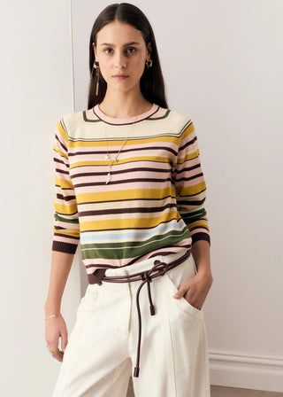 POL Tiller Multistripe Knit - Pink/Multi