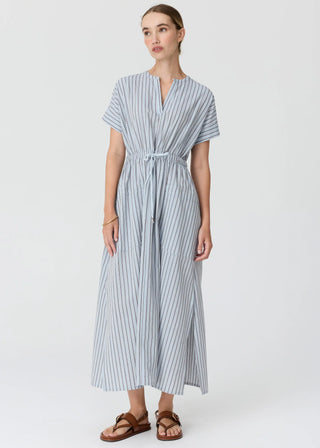 Pol Bay Dress - Blue/Choc Stripe