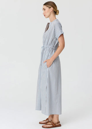 Pol Bay Dress - Blue/Choc Stripe