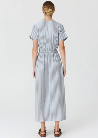 Pol Bay Dress - Blue/Choc Stripe