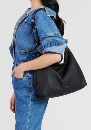 Saben Miki Shoulder Bag - Black Luxe