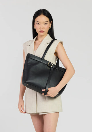 Saben Tabby Shoulder Bag - Black + Bronze