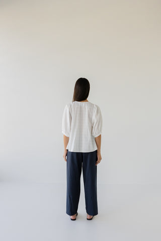 Sophie Shell Buttons Blouse - Chalk