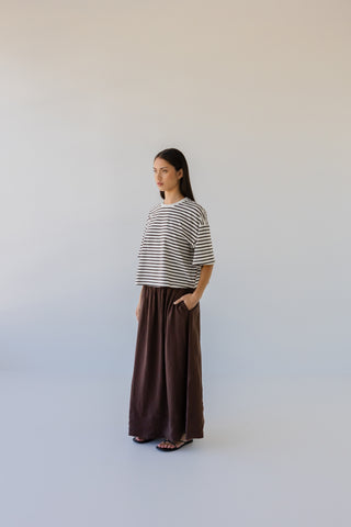 Sophie Boxy Tee - Earth Stripe