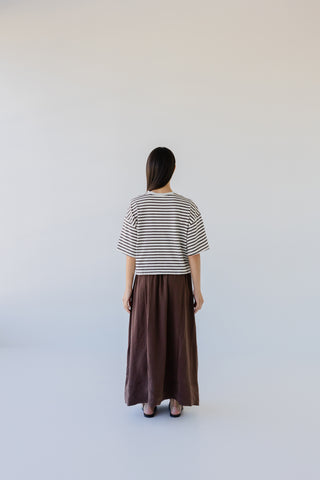Sophie Boxy Tee - Earth Stripe