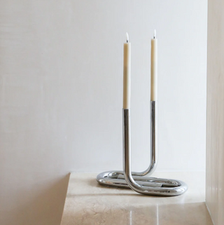 Designstuff Viah Candle Holder - Chrome