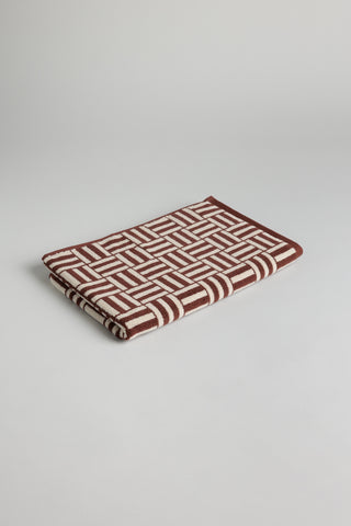 Baina Saroma Bath Mat - Mudbrick & Creme