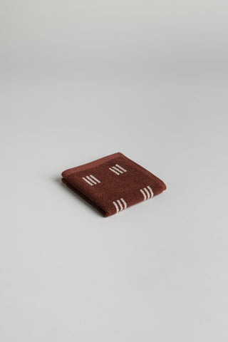 Baina Selene Face Cloth - Mudbrick & Creme