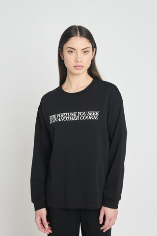 Twenty-Seven Names Takeaways Long Sleeve Top - Black