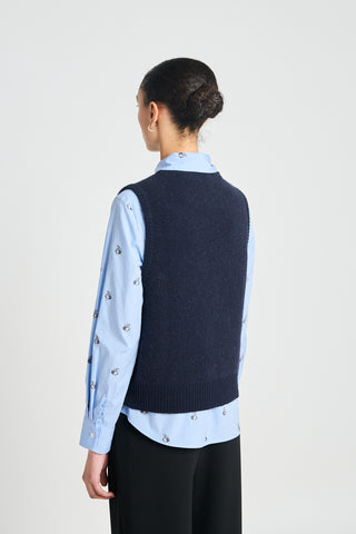 Twenty-Seven Names Deep Kick Vest -Navy