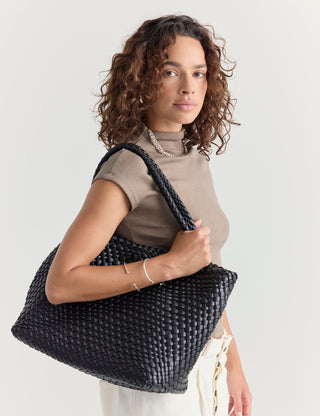 La Tribe Woven Tote - Black