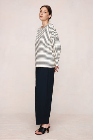 Marle Yelena Tee - Ivory/Black Stripe