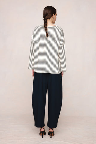 Marle Yelena Tee - Ivory/Black Stripe