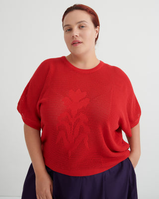 Kowtow Ariel Top - Poppy Red