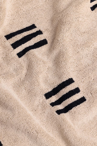 Baina Claremont - Bath Towel - Sand & Noir