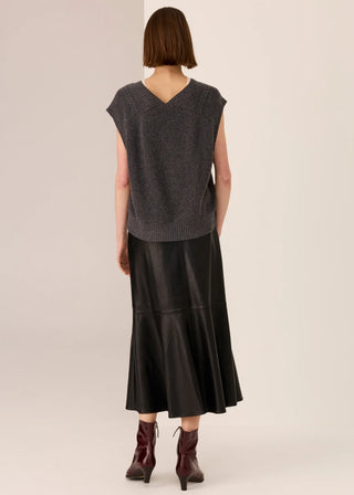 POL Loren Cable Vest - Charcoal
