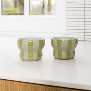&Klevering Circus Coffee Cup S/2 - Green
