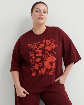 Kowtow Stencil Tee - Maroon