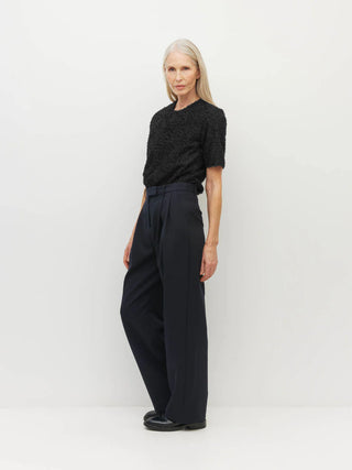 Juliette Hogan Boyfriend Pant (Wool Twill)  Navy
