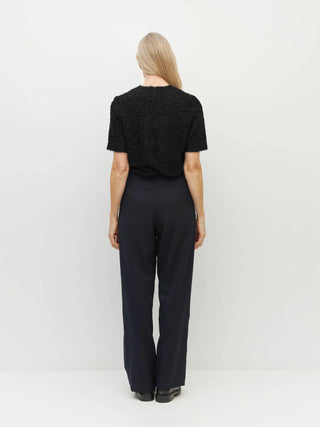 Juliette Hogan Boyfriend Pant (Wool Twill)  Navy