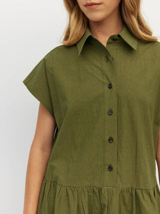 Juliette Hogan Lenni Dress (Crushed Cotton)  Moss
