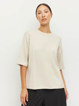 Juliette Hogan Rolled Hem T (Cotton Knit)  Toast Marle