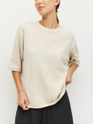 Juliette Hogan Rolled Hem T (Cotton Knit)  Toast Marle