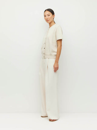 Juliette Hogan Twin T Cardi (Cotton Knit)  Toast Marle