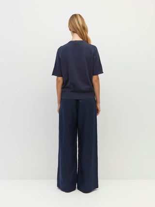 Juliette Hogan Twin T Cardi (Light Cotton Knit)  Slate Blue