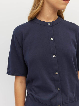 Juliette Hogan Twin T Cardi (Light Cotton Knit)  Slate Blue