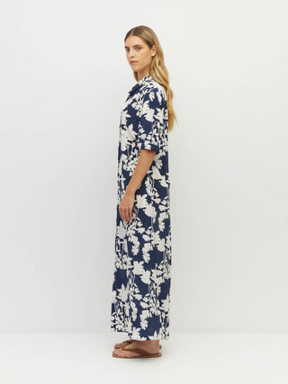 Juliette Hogan Isle Shirtdress (Shadow Floral Silk CDC)  Silhouette
