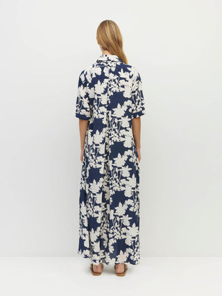 Juliette Hogan Isle Shirtdress (Shadow Floral Silk CDC)  Silhouette