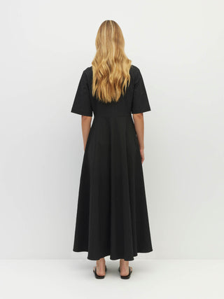 Juliette Hogan Delphi Dress (Thread Line Cotton)  Black Linear